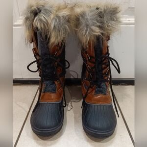 Women's Winter Boots with Faux Fur Trim